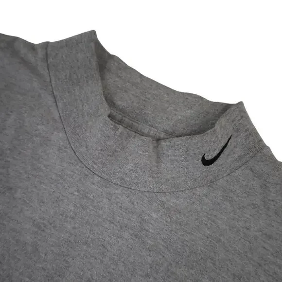 Vintage Nike Mini Swoosh Moc Neck Long Sleeve T Shirt - Picture 5 of 7